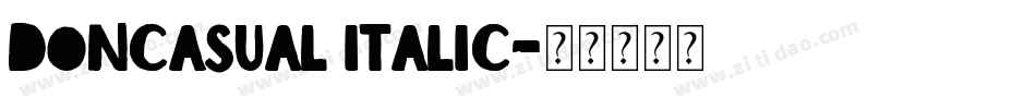 DonCasual Italic字体转换